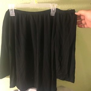 Black off the shoulder shirt